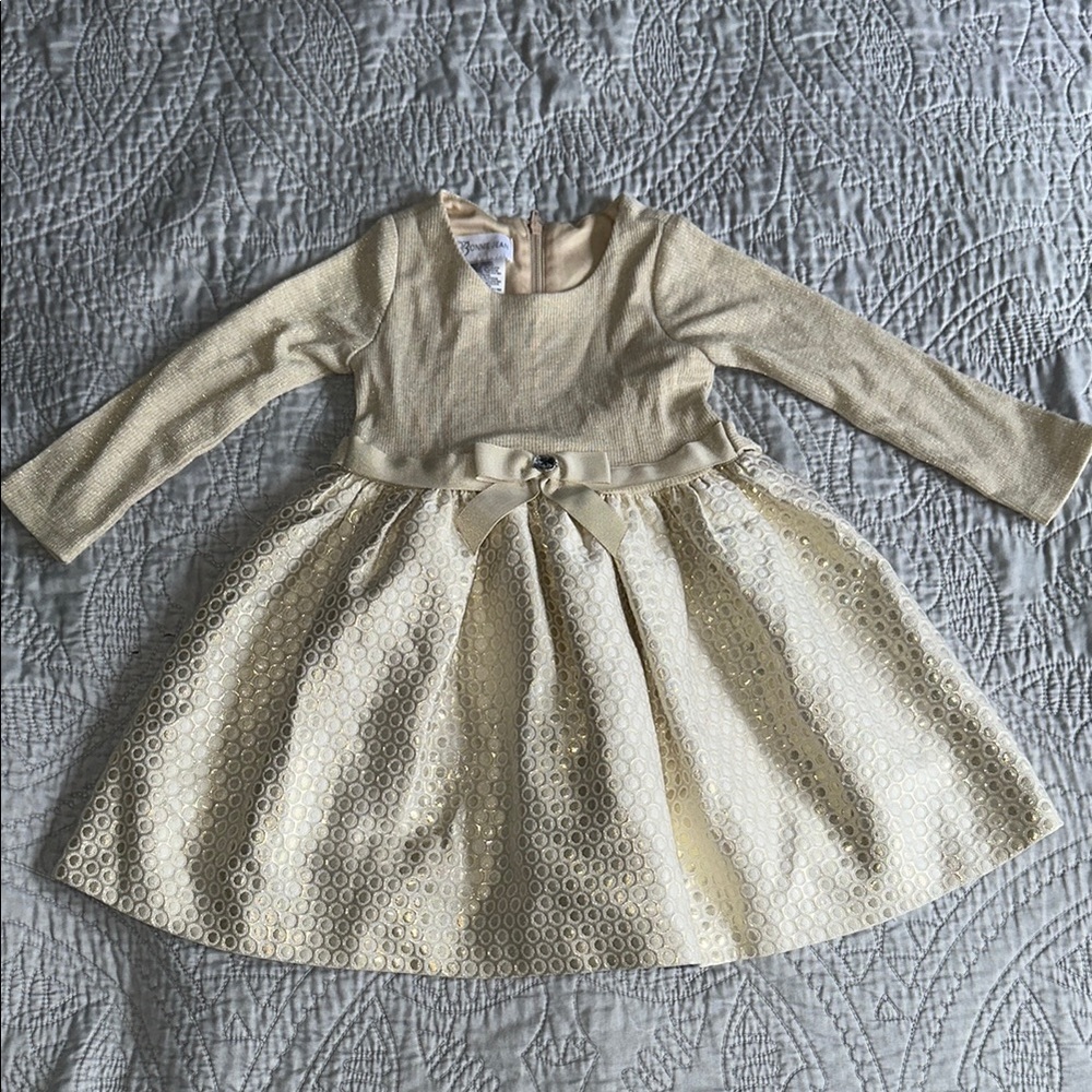 Bonnie Jean. Toddler girl 2T. Elegant Cream Kids Dress